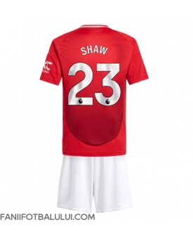 Manchester United Luke Shaw #23 Echipament de Fotbal Replică 2024-25 Copii Acasa (+ Șorturi)